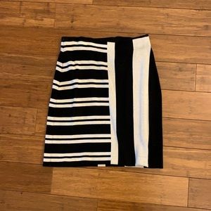 Black and white theory mini skirt